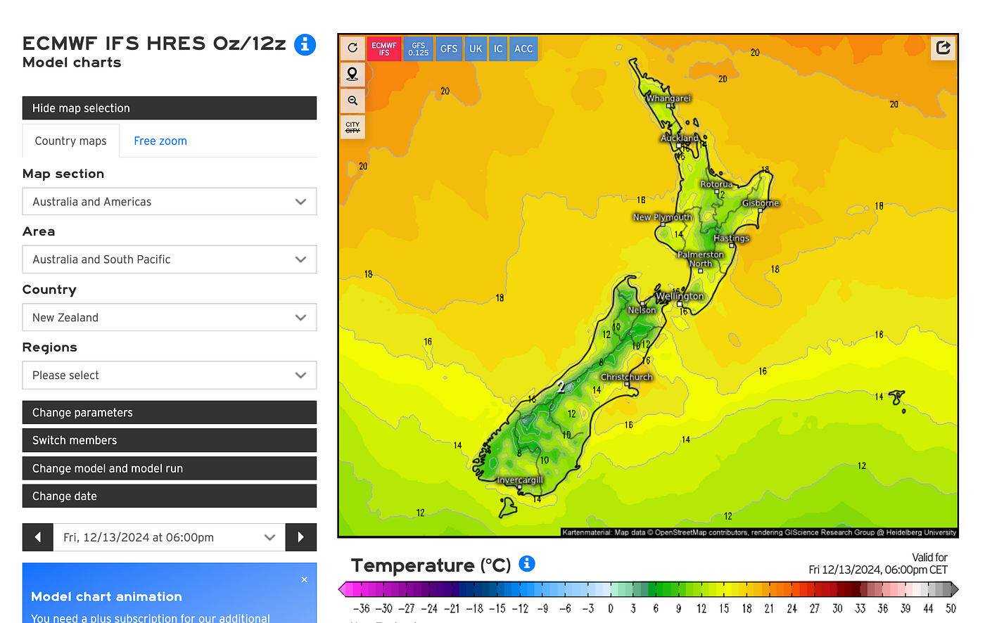 Figure 5: Example of Weather Forecast Model Outputs (Source: Image captured by author from [5])