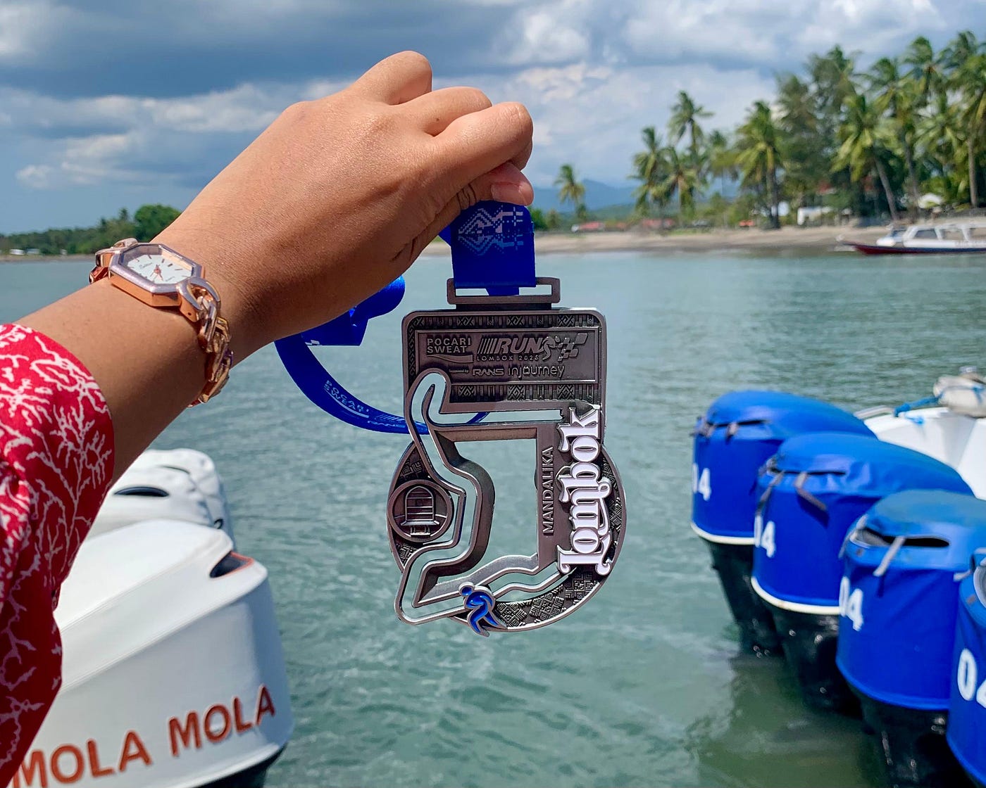 Dokumentasi Pribadi: Medali Finisher Pocari Sweat Run Lombok 2025