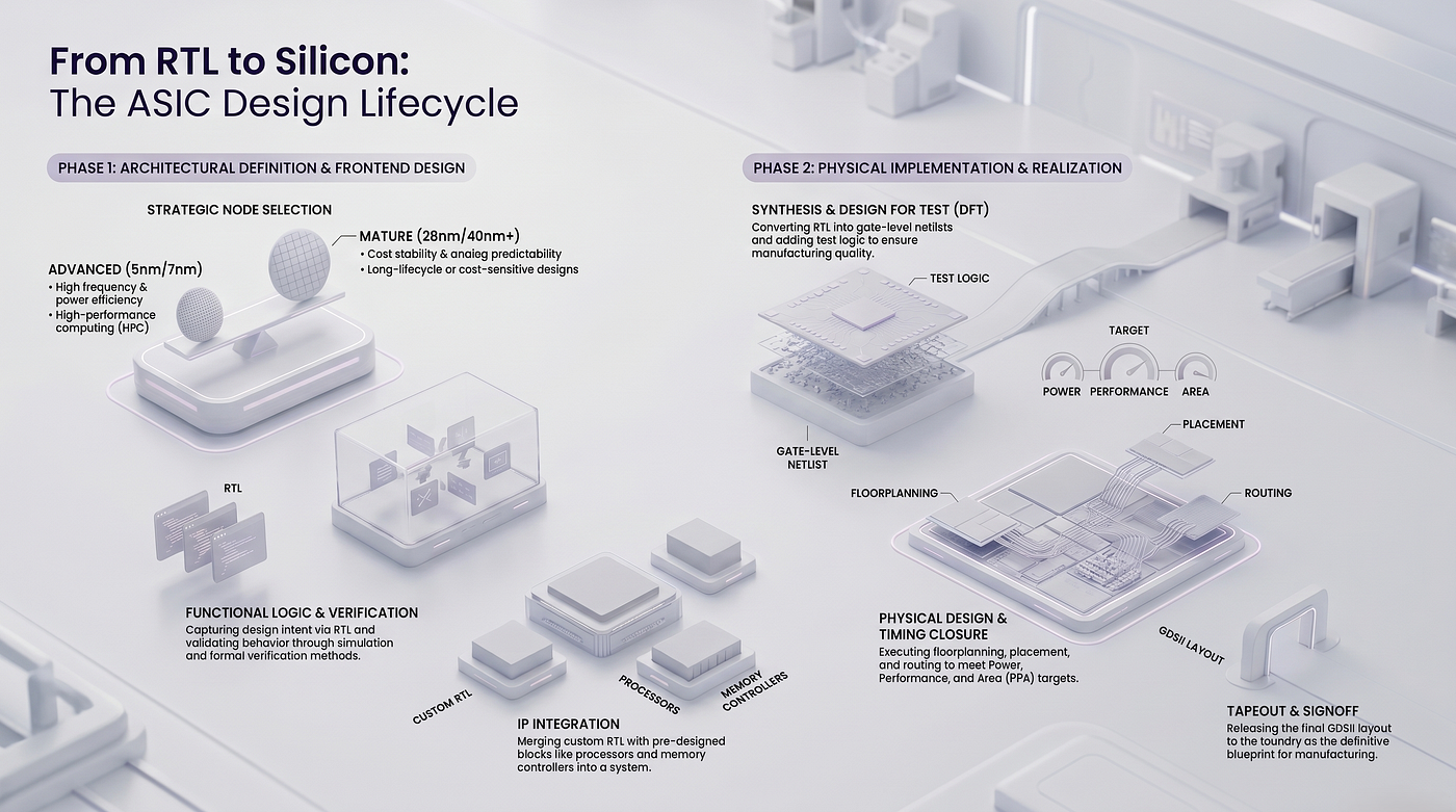 From RTL to Silicon: A Practical View of the ASIC Design Flow