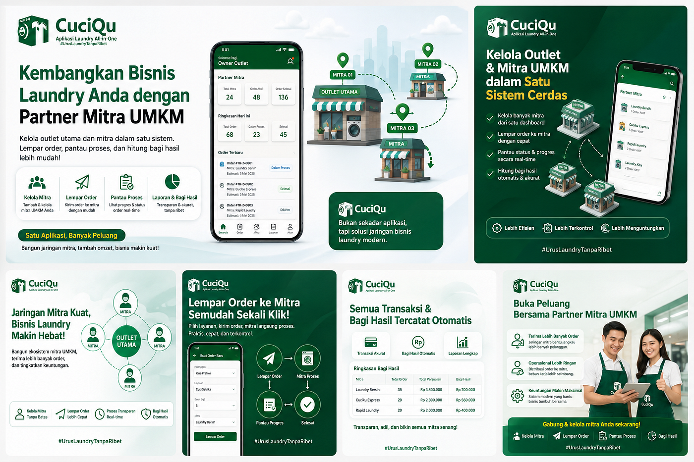 CuciQu: Solusi Laundry All-in-One untuk Mengelola Outlet, Mitra, dan Order Lebih Profesional