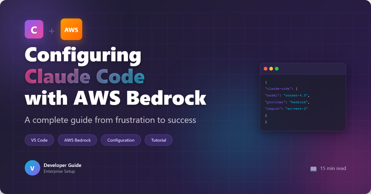Configuring Claude Code Extension with AWS Bedrock (And How You Can Avoid My Mistakes)