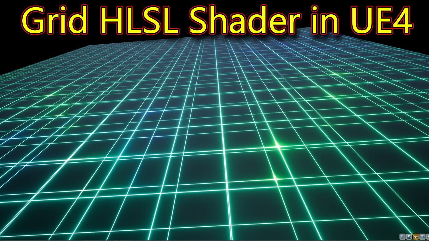 Grid HLSL Shader in UE4 Material Custom Node