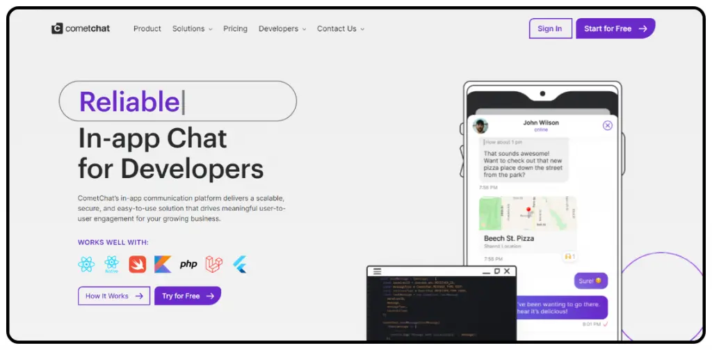 A complete in-app chat API and SDK platform