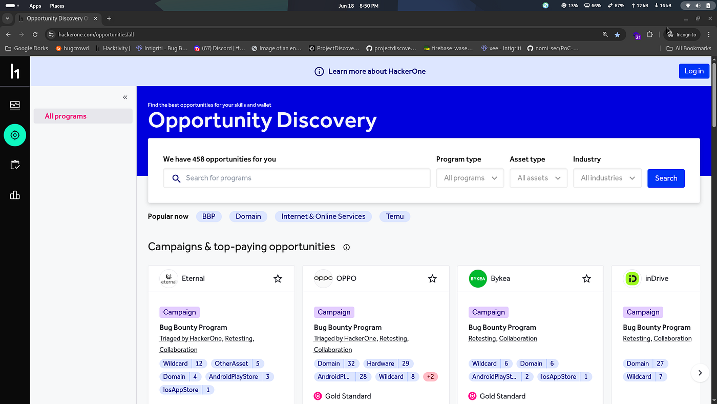 Visit HackerOne