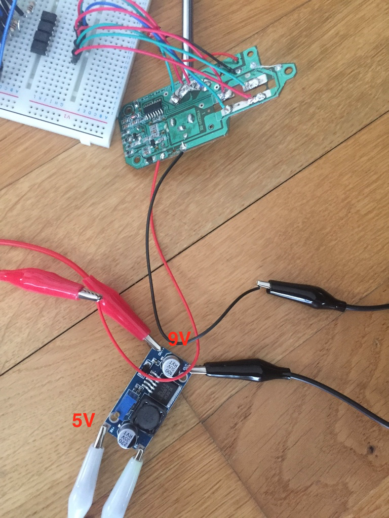Voltage step up converter wiring