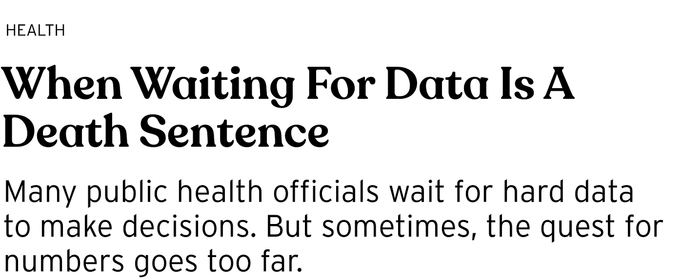 When Waiting For Data Is A Death Sentence | by Ankita Rao | BRIGHT Magazine