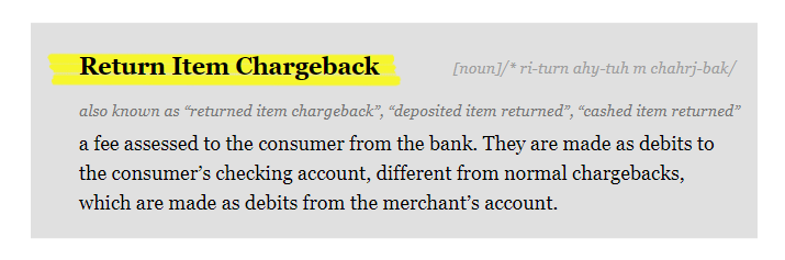 What to Know About Return Item Chargebacks