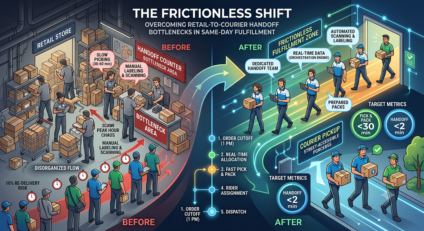 The Frictionless Shift: Overcoming Retail-to-Courier Handoff Bottlenecks in Same-Day Fulfillment