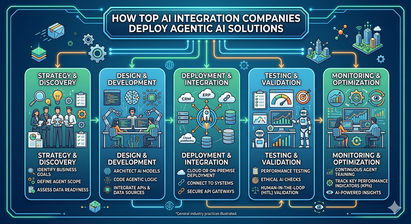 How Top AI Integration Companies Deploy Agentic AI Solutions