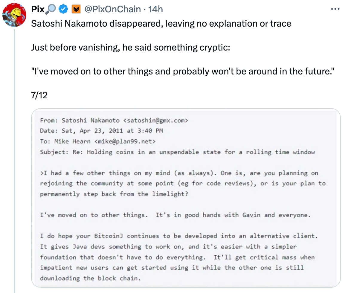 The Real Satoshi?. I found an interesting Twitter thread… | by Prof Bill  Buchanan OBE FRSE | Medium