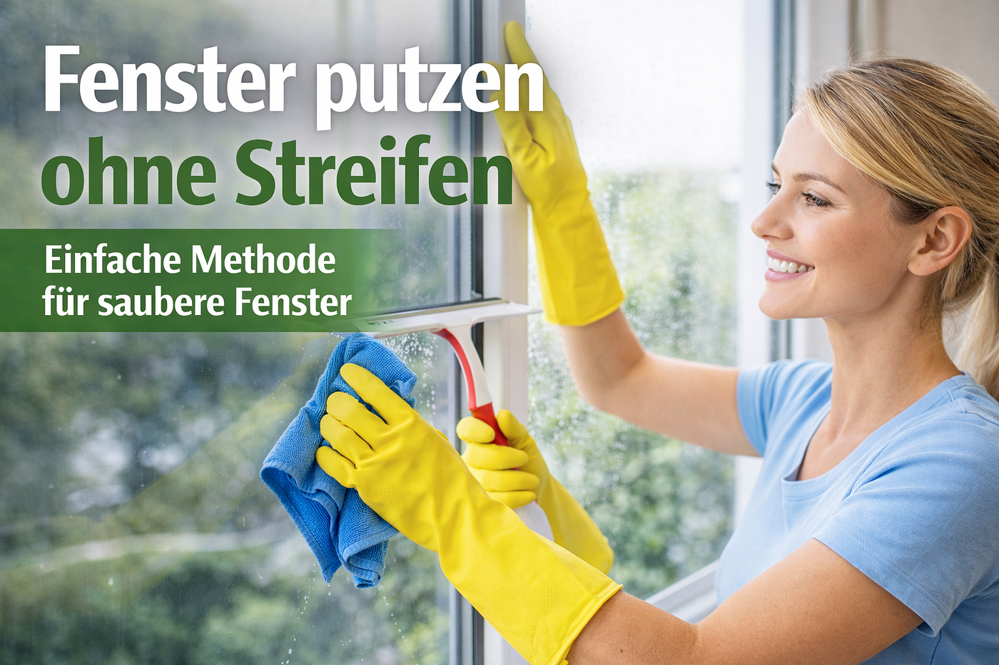 Fenster putzen ohne Streifen — eine einfache Methode für saubere Fenster
