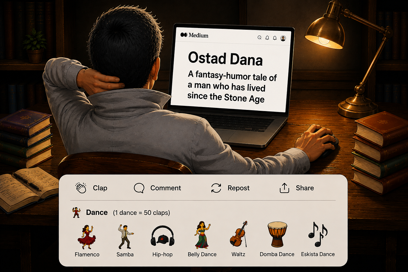 Ostad Dana — Can Readers Dance Instead of Clapping?