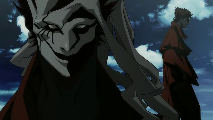 A man dressed as Proxy of Death from Ergo Proxy pictured at Wizard