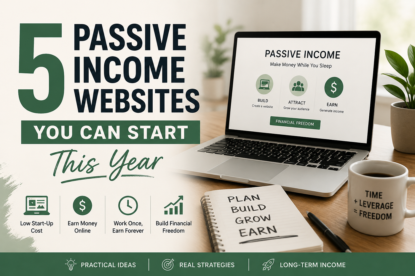 5 Passive Income Websites You Can Start This Year