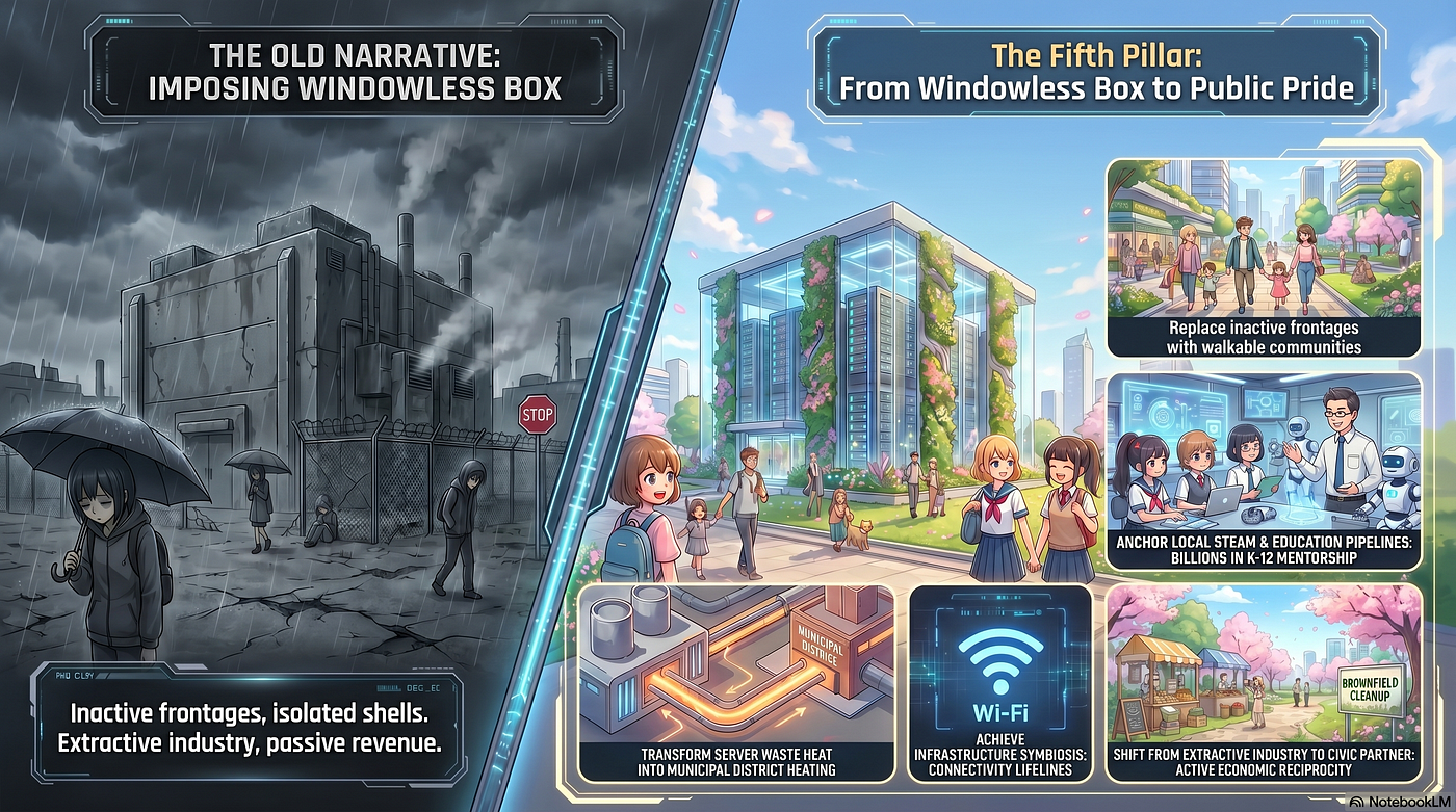 Beyond the Windowless Box: Transforming AI Datacenters into Community Landmarks