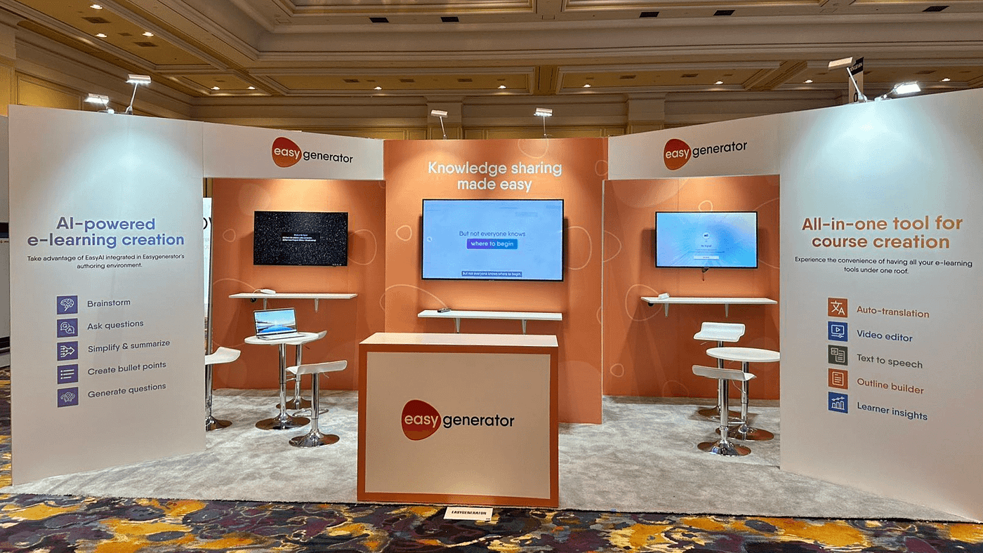 What an E-Learning Booth at DevLearn 2023 Shows About Product Demo Clarity
