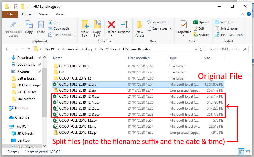 Csv file splitter windows