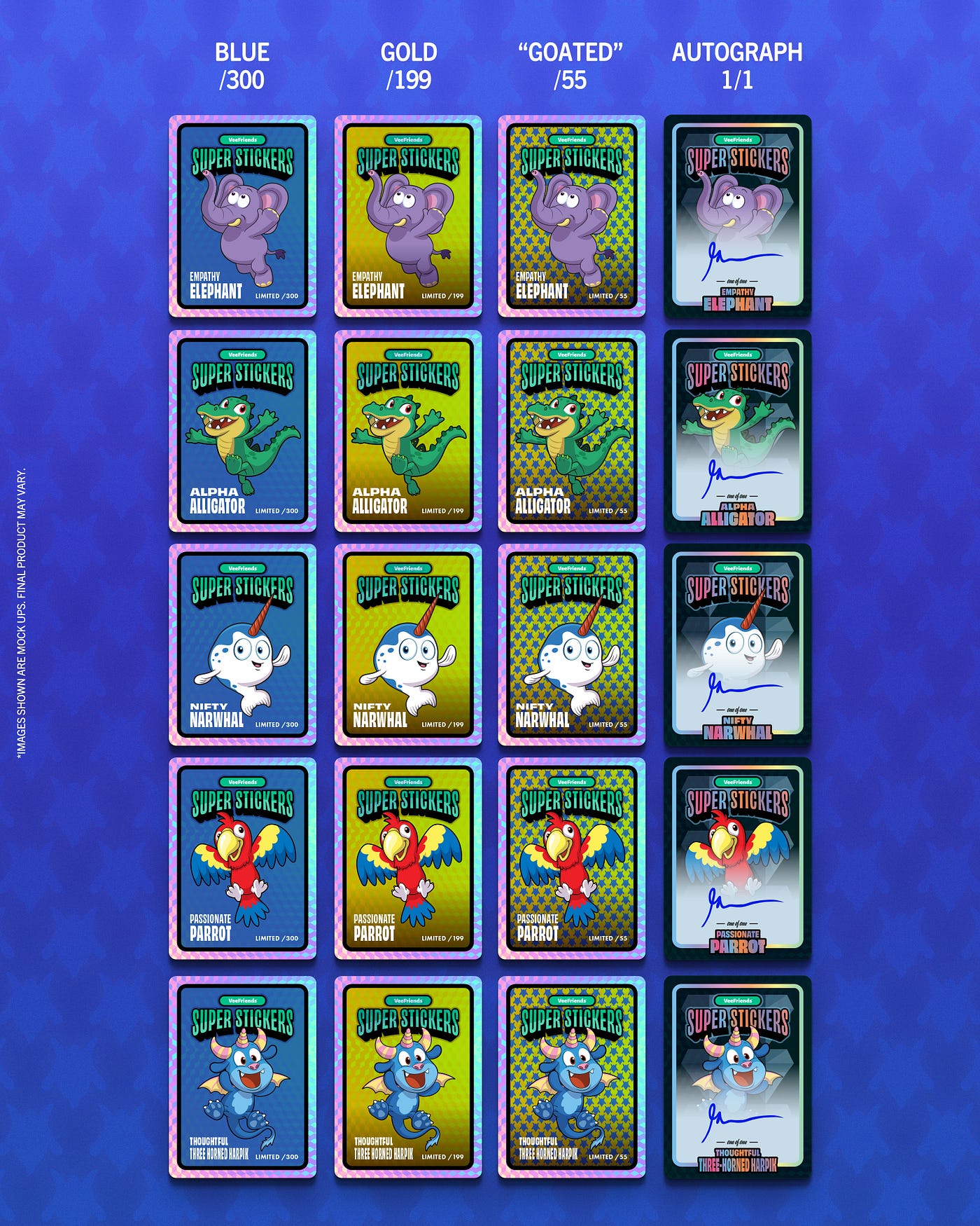 VeeFriendsスーパースティッカー LIMITED 99シリPSAマガジン
