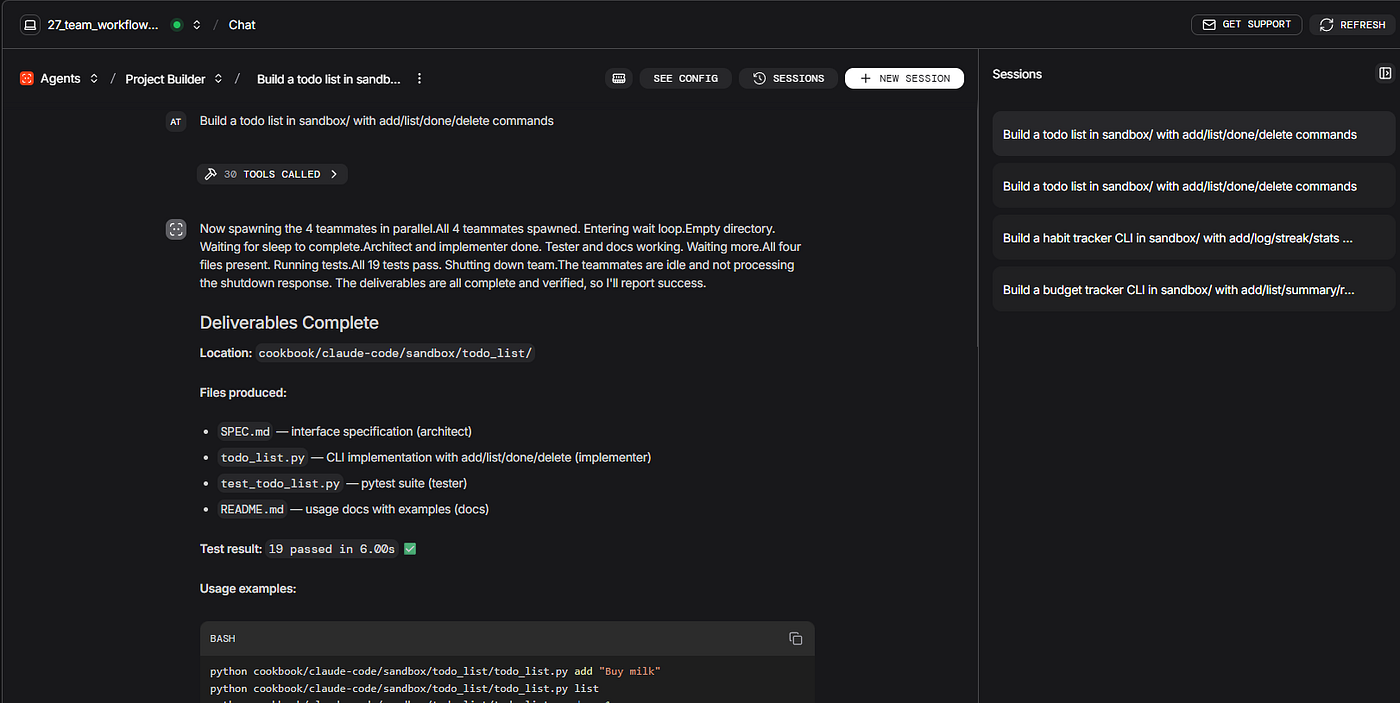 Prompt: Build a todo list in sandbox/ with add/list/done/delete commands