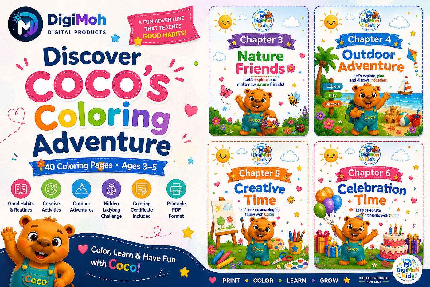 Coco’s Coloring Adventure: A Fun Way to Learn Good Habits Through Coloring