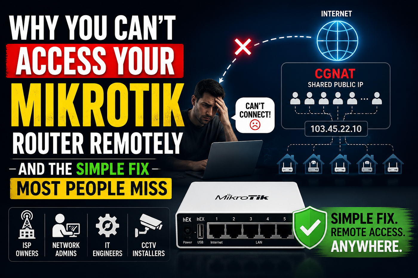 Why You Can’t Access Your MikroTik Router Remotely — And the Simple Fix Most People Miss