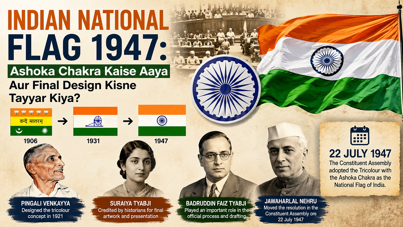 Indian National Flag 1947: Ashoka Chakra and Final Design