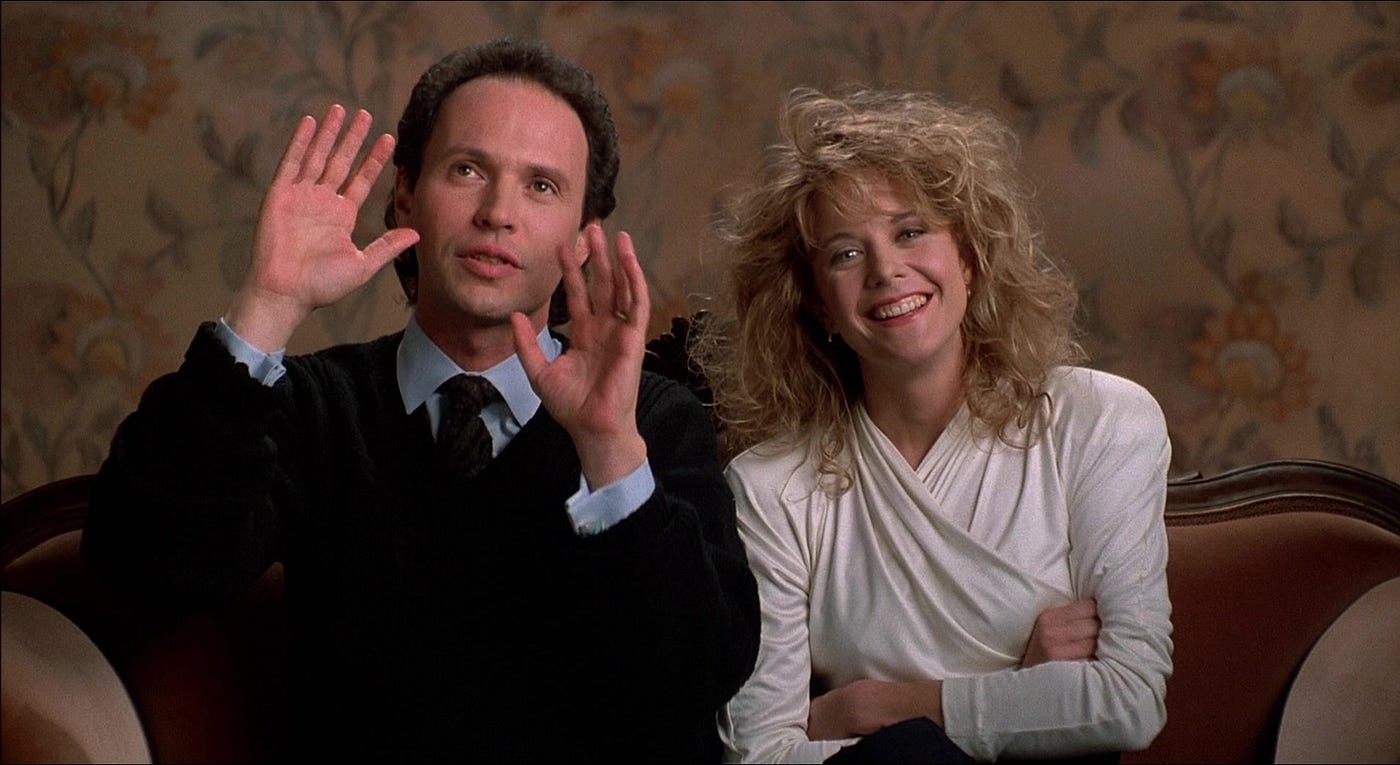 Billy Crystal and Meg Ryan in “When Harry Met Sally …”
