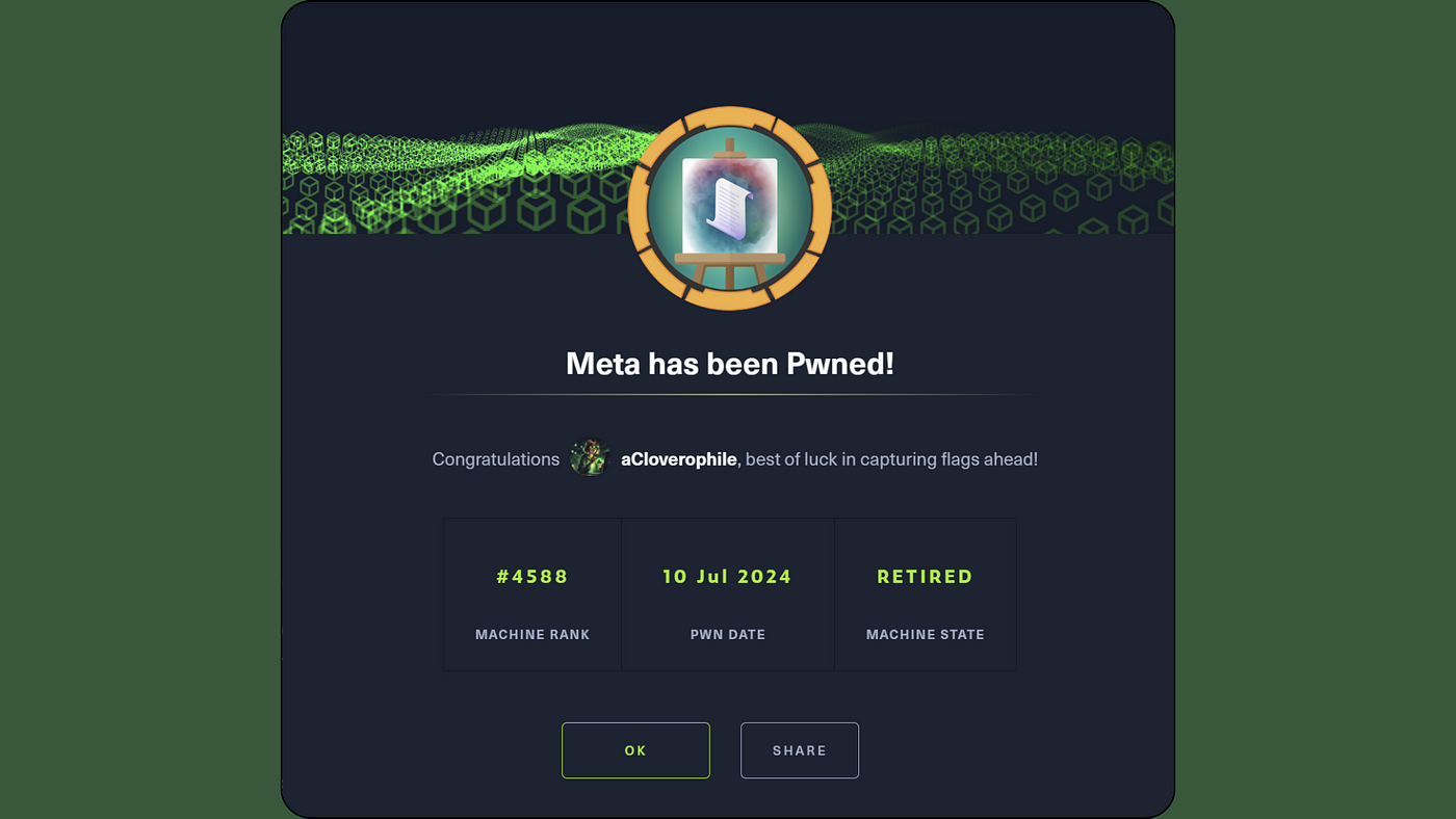 HackTheBox | Meta | Walkthrough | aCloverophile | Medium