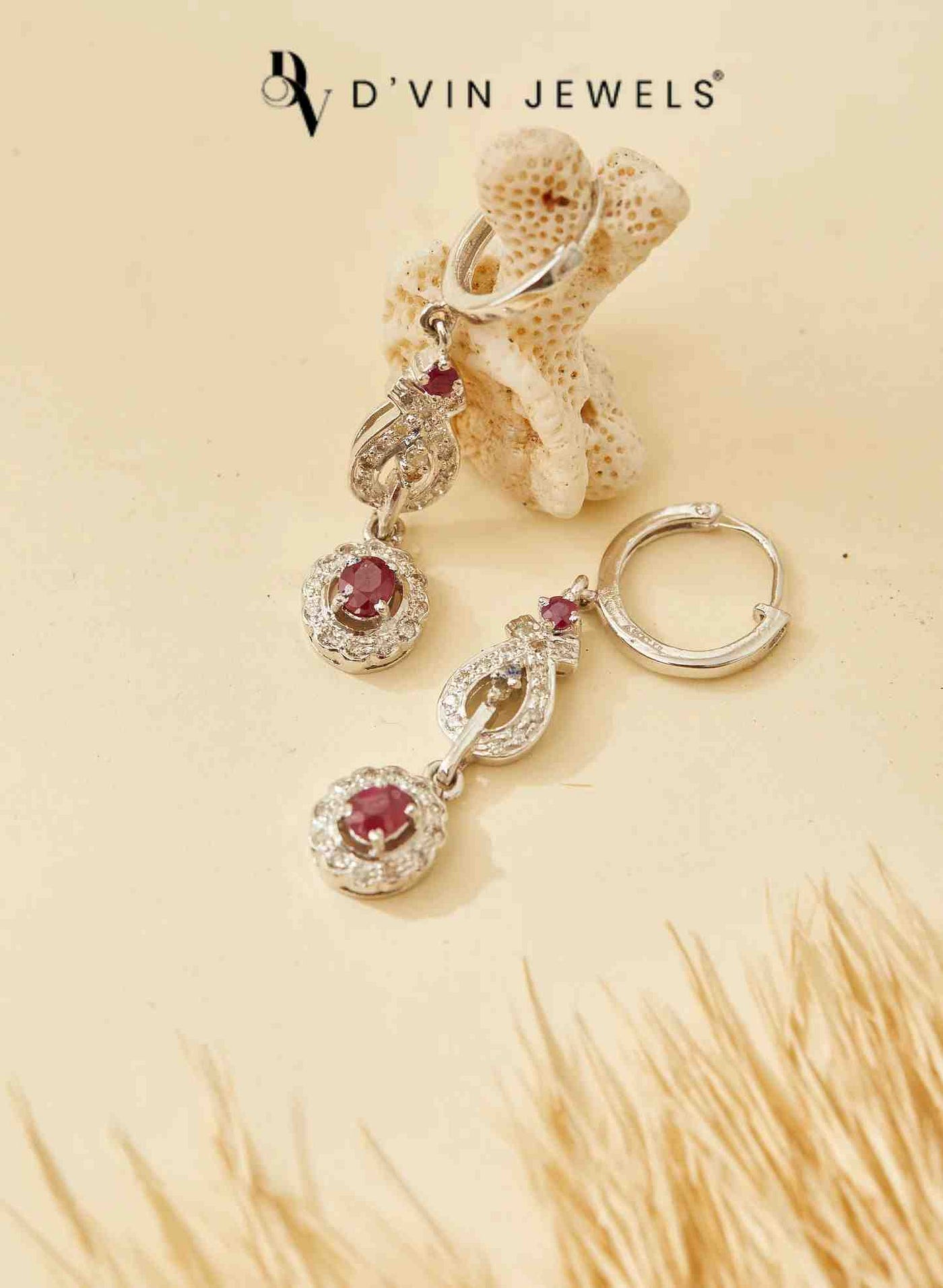 Luxury Natural Ruby Earrings for Women | D’VIN JEWELS Australia