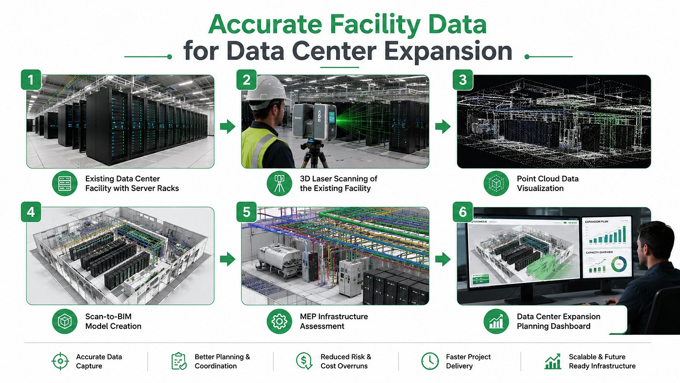 Why Data Center Expansion Projects Fail Without Accurate Existing Facility Data?