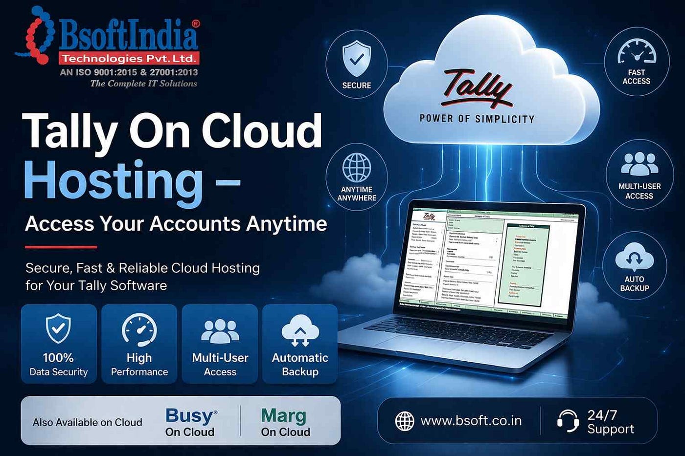 Tally On Cloud Hosting — Access Your Accounts Anytime