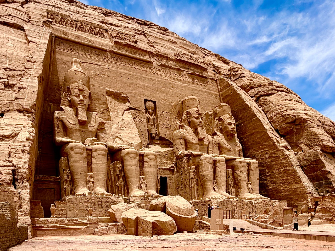 The Great Temple is dedicated to the sun gods Amun-Re and Re-Horakhte, as well as to Rameses. Photo: David A. Laws