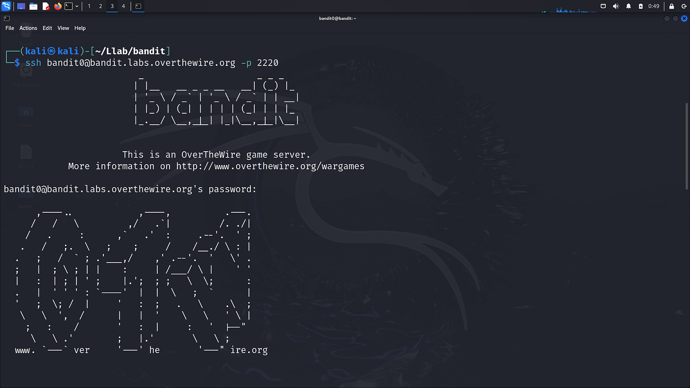OverTheWire: Bandit — Walkthrough