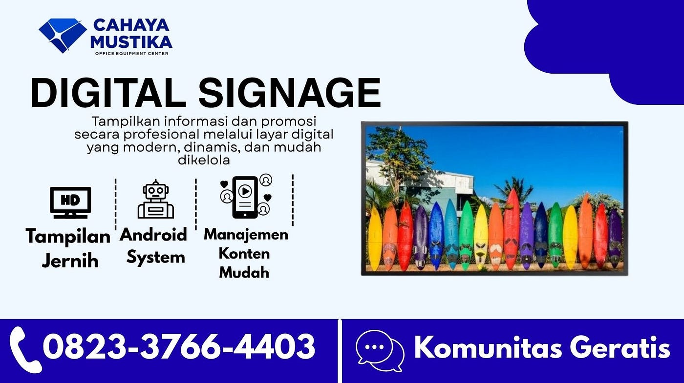 WA 0823–3766–4403, Jual Digital Signage Touch Screen Surakarta