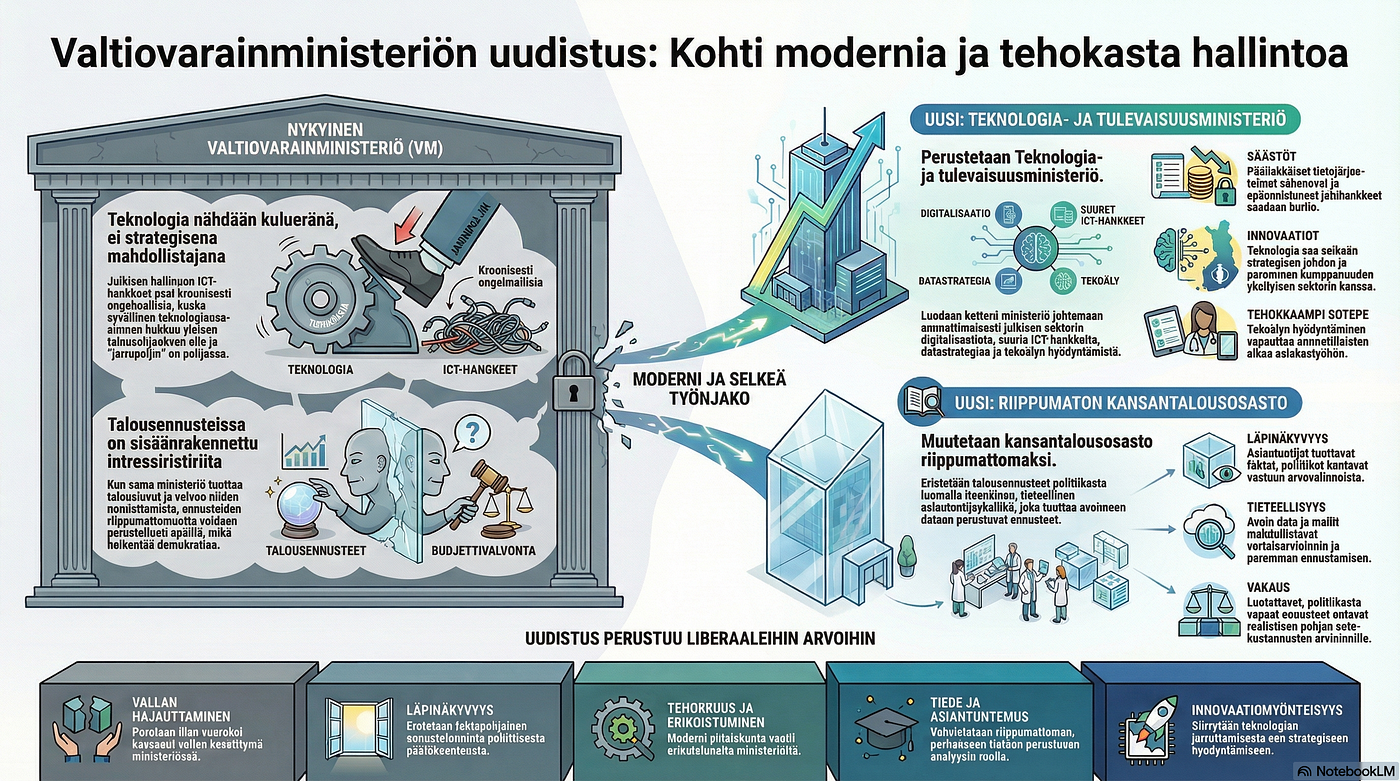 Esitys Liberaalipuolueelle: Valtiovarainministeriön uudistaminen 2030-luvulle