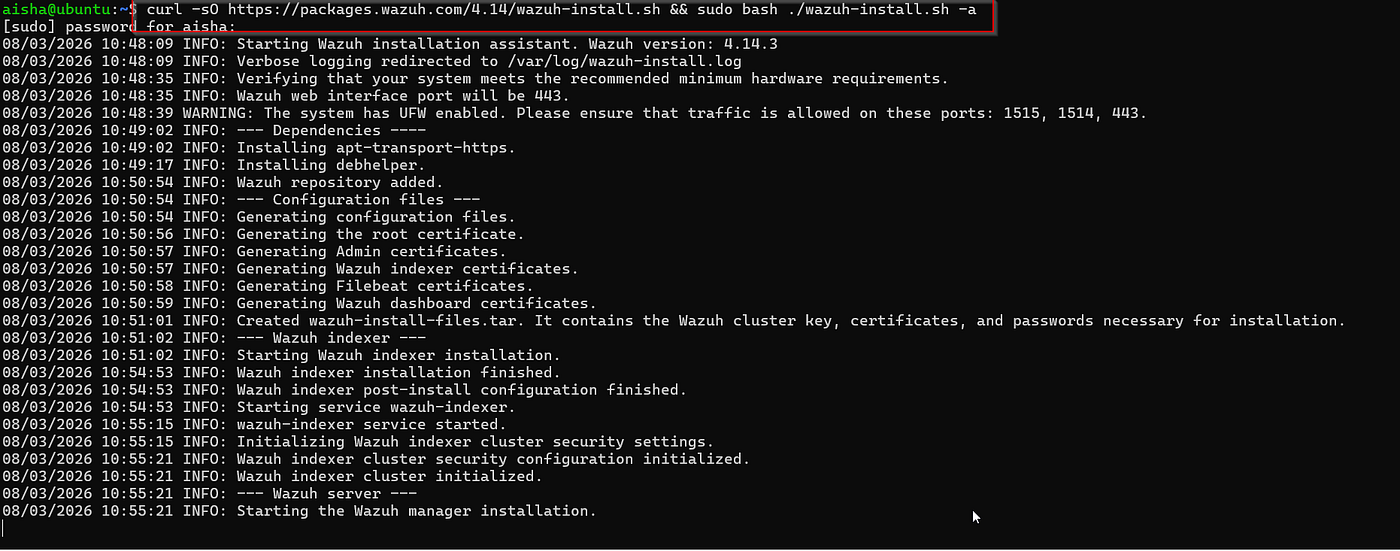 Wazuh SIEM Deployment: Multi-OS Security Monitoring Lab