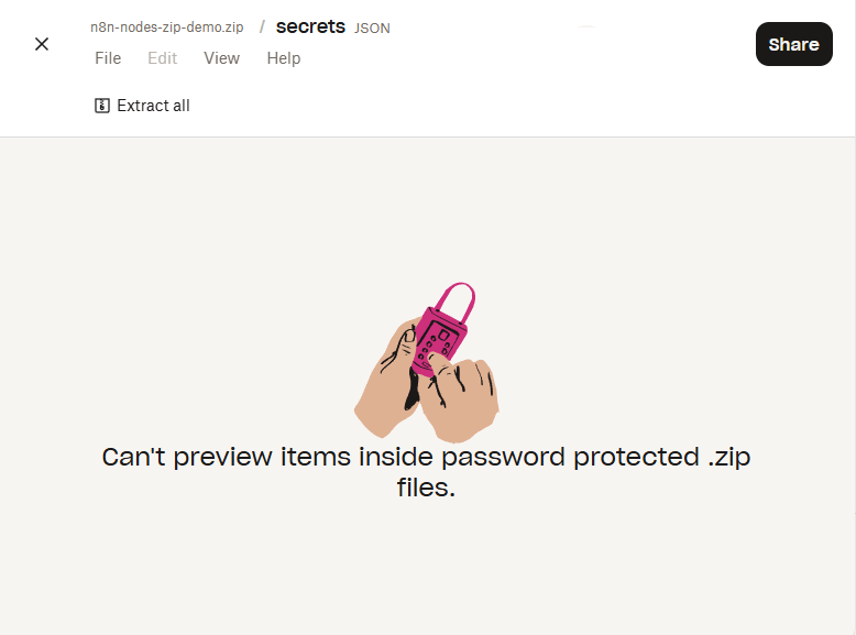 How to Create a Password-Protected ZIP File in n8n: A Complete