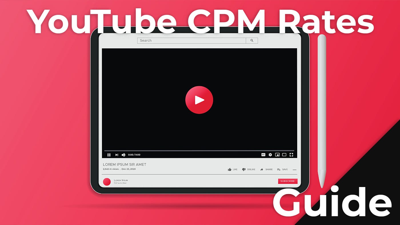 YouTube CPM Rates By Niche (YouTube CPM Guide) Medium