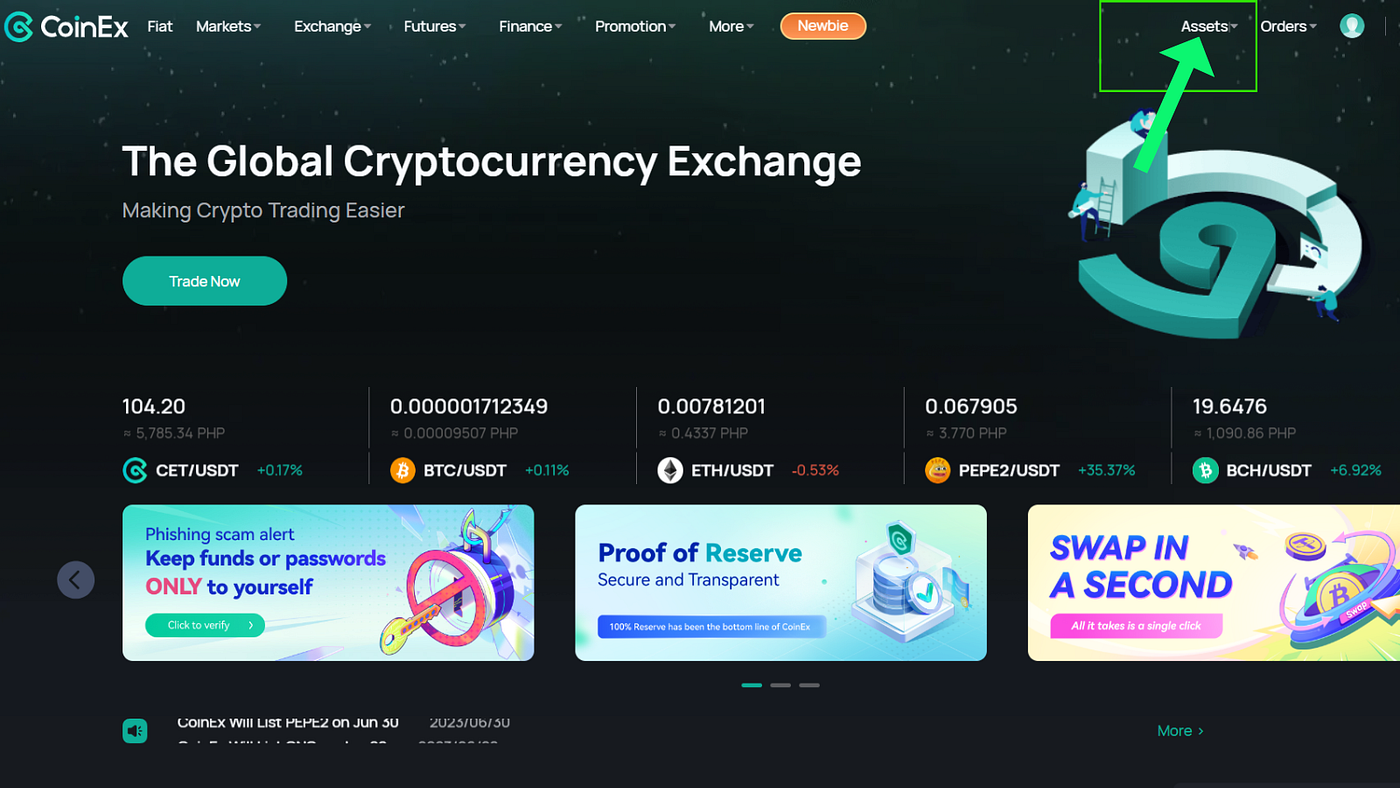 A Guide on How to Deposit Funds in CoinEx Exchange in the Philippines | by  CoinEx Filipino | Medium