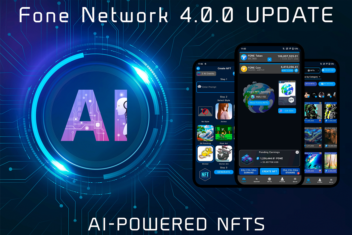 Fone Network 4.0.0 AI-Powered NFTS | by FoneBlockchain | Medium