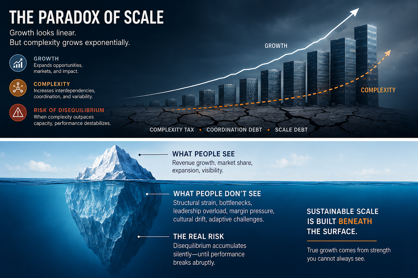 Handling Scale : Overcoming organisational disequilibrium in business