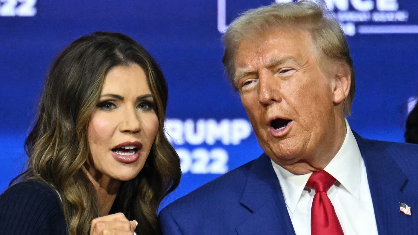Donald Trump has picked South Dakota Governor Kristi Noem as the next secretary of Homeland… | by Afnan Ahmad | Medium