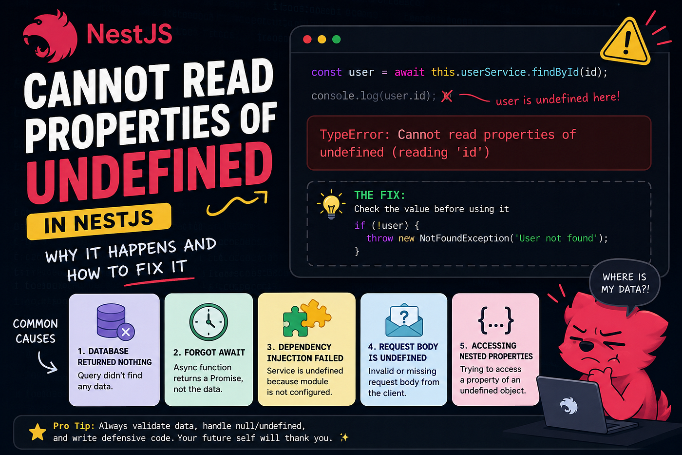 Why “Cannot Read Properties of Undefined” Happens So Often in NestJS (And How I Finally Fixed It)