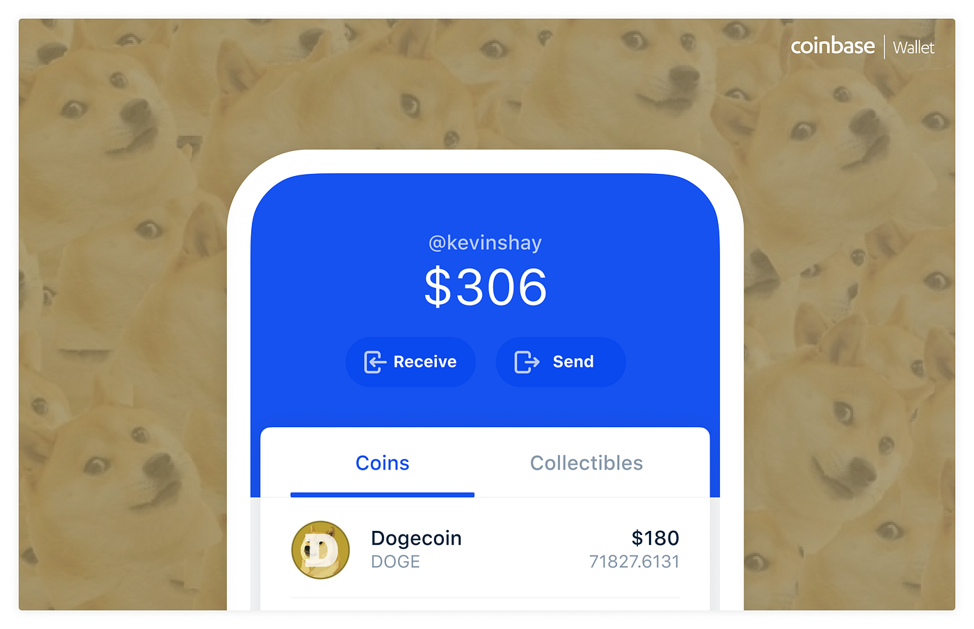 Announcing Dogecoin (DOGE) Support on Coinbase Wallet | by Siddharth  Coelho-Prabhu | The Coinbase Blog | Medium