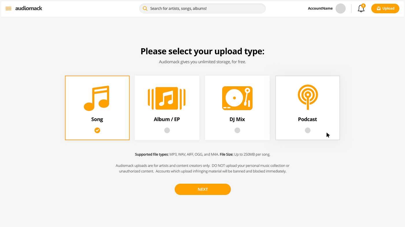 How to Upload a Song to Audiomack | by Donna-Claire Chesman | The Audiomack  Blog | Medium