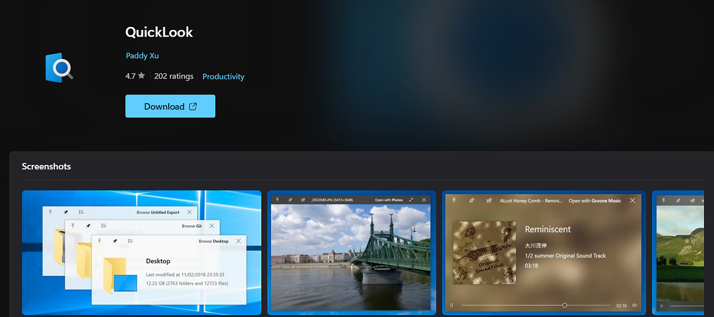 QuickLook For Windows - Yushan777 - Medium