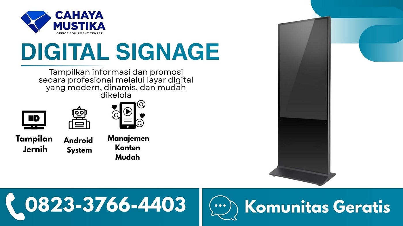 WA 0823–3766–4403, Jual Digital Signage 55 Inch Salatiga