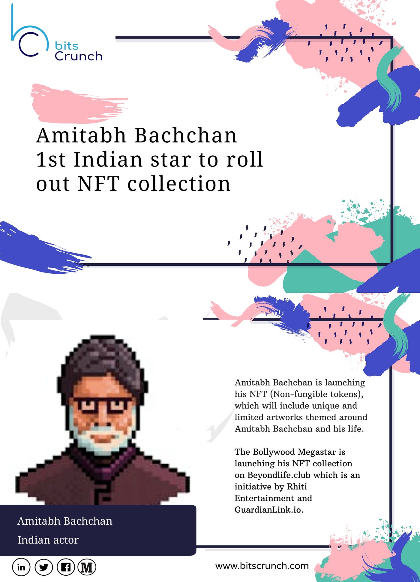 Amitabh Bachchan sets his Foot from Celluloid to Crypto | by bitsCrunch |  Medium