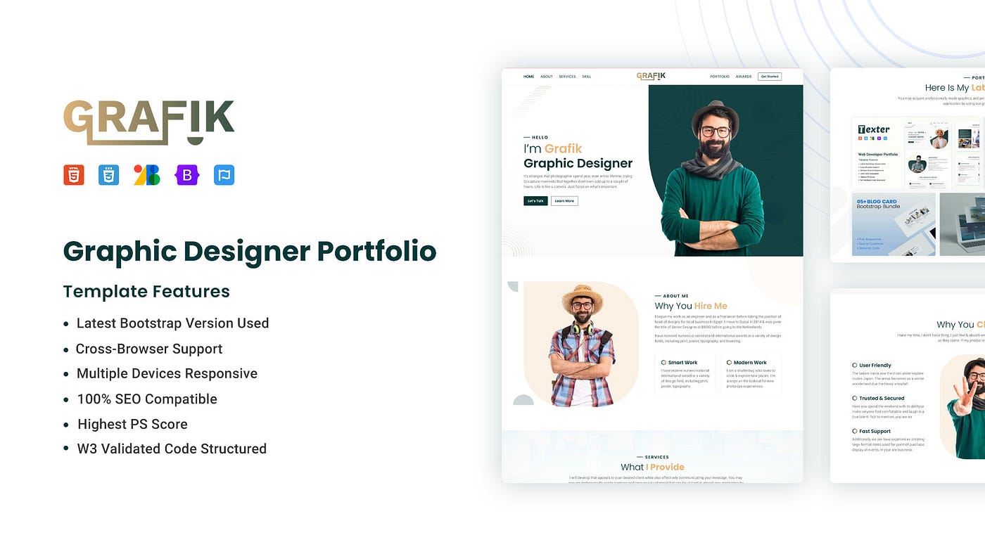 Graphic Designer Portfolio Website Templates