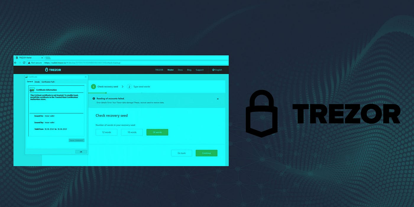 DNS Scam Redirects Trezor Users To Cryptocurrency Phishing Site | by Jeremy  Nation | METACERT | Medium